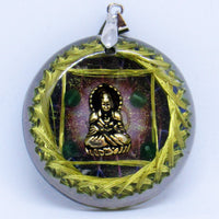 Thumbnail for ENVIO INMEDIATO Potenciador del cuarto Chakra con Buda Maitreya en chapa de ORO - Metayantra MǸxico