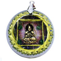 Thumbnail for ENVIO INMEDIATO Potenciador del cuarto Chakra con Buda Maitreya en chapa de ORO - Metayantra MǸxico