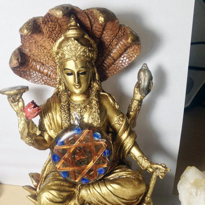 Protector contra Magia Negra Kalachakra Oro 14k Cristales Protectores Ship Coil - Metayantra MǸxico