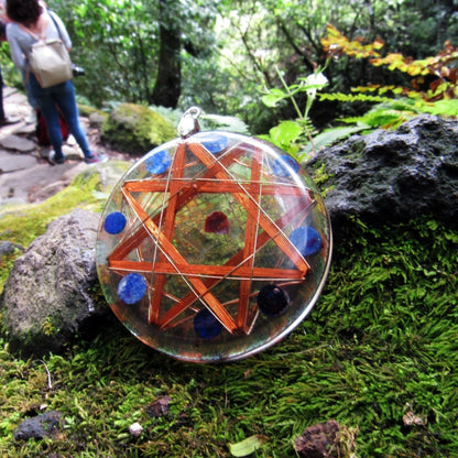 Protector contra Magia Negra Kalachakra Oro 14k Cristales Protectores Ship Coil - Metayantra MǸxico