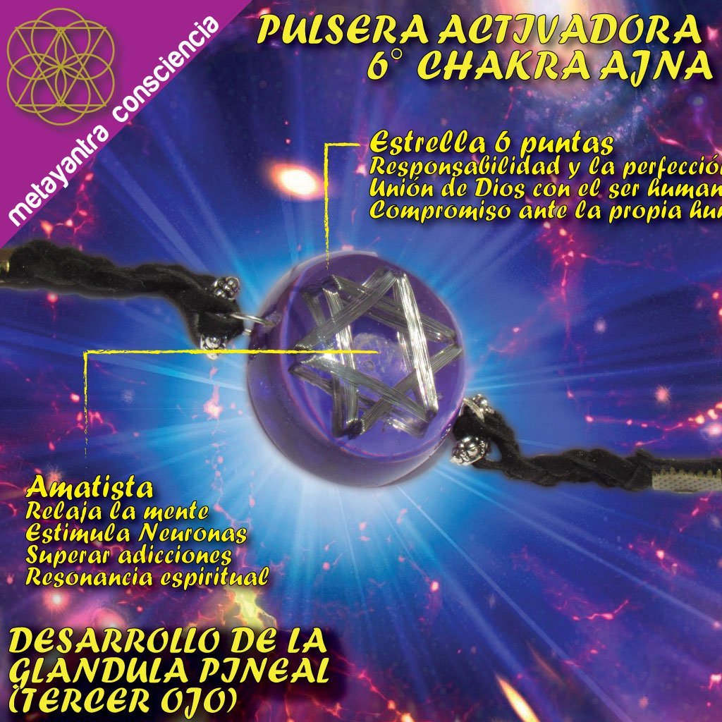 Pulsera Activadora del 6° Chakra Ajna - Metayantra México