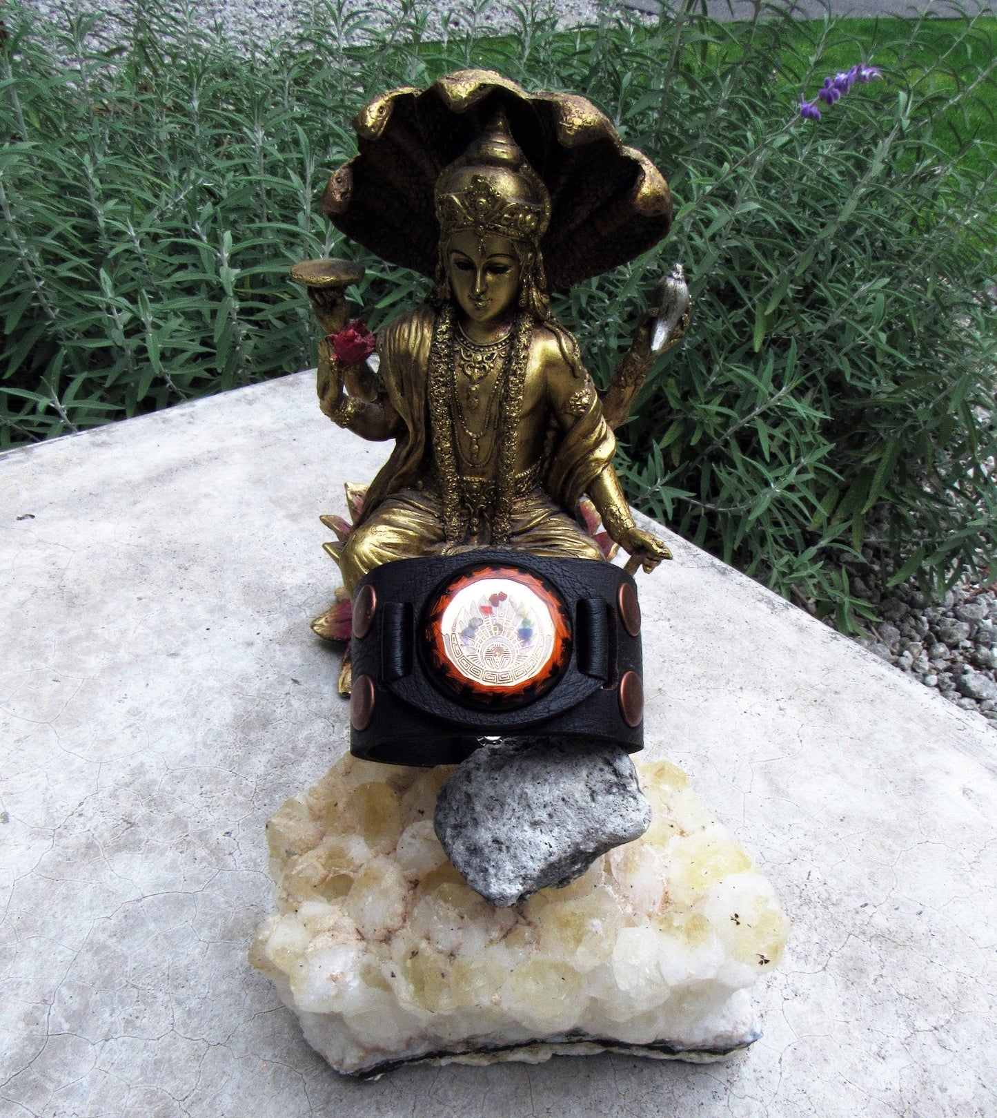 Pulsera con resonador cuǭntico Quetzalcoatl de 7 Chakras - Metayantra MǸxico