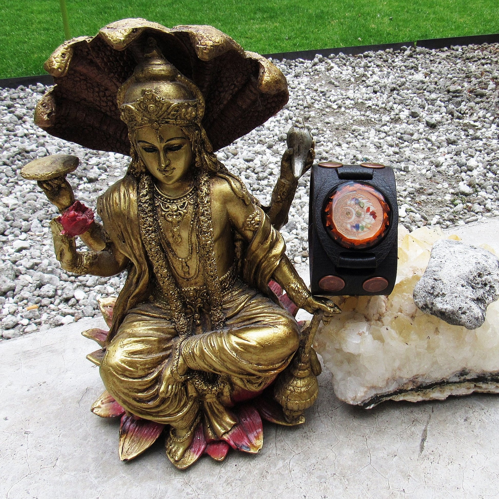 Pulsera con resonador cuǭntico Quetzalcoatl de 7 Chakras - Metayantra MǸxico