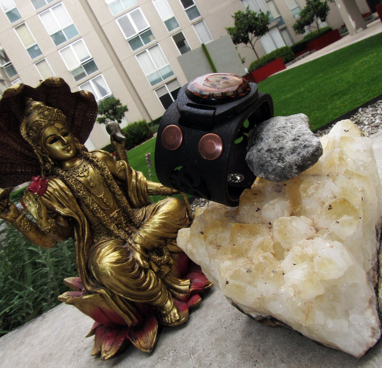 Pulsera con resonador cuǭntico Quetzalcoatl de 7 Chakras - Metayantra MǸxico