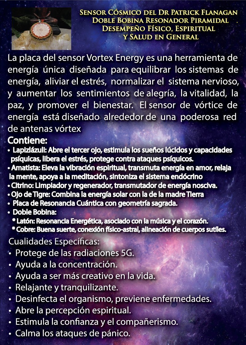 Sensor Cósmico del Dr Patrick Flanagan CON MOLDAVITA - Metayantra México