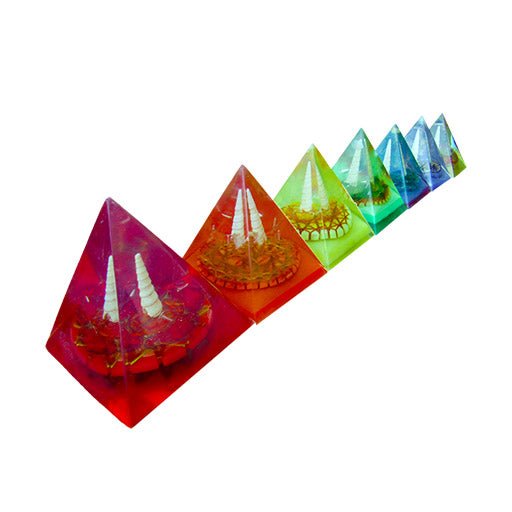 Set Completo Kit Pirǭmides con Generador Cuǭntico de los 7 Chakras - Metayantra MǸxico