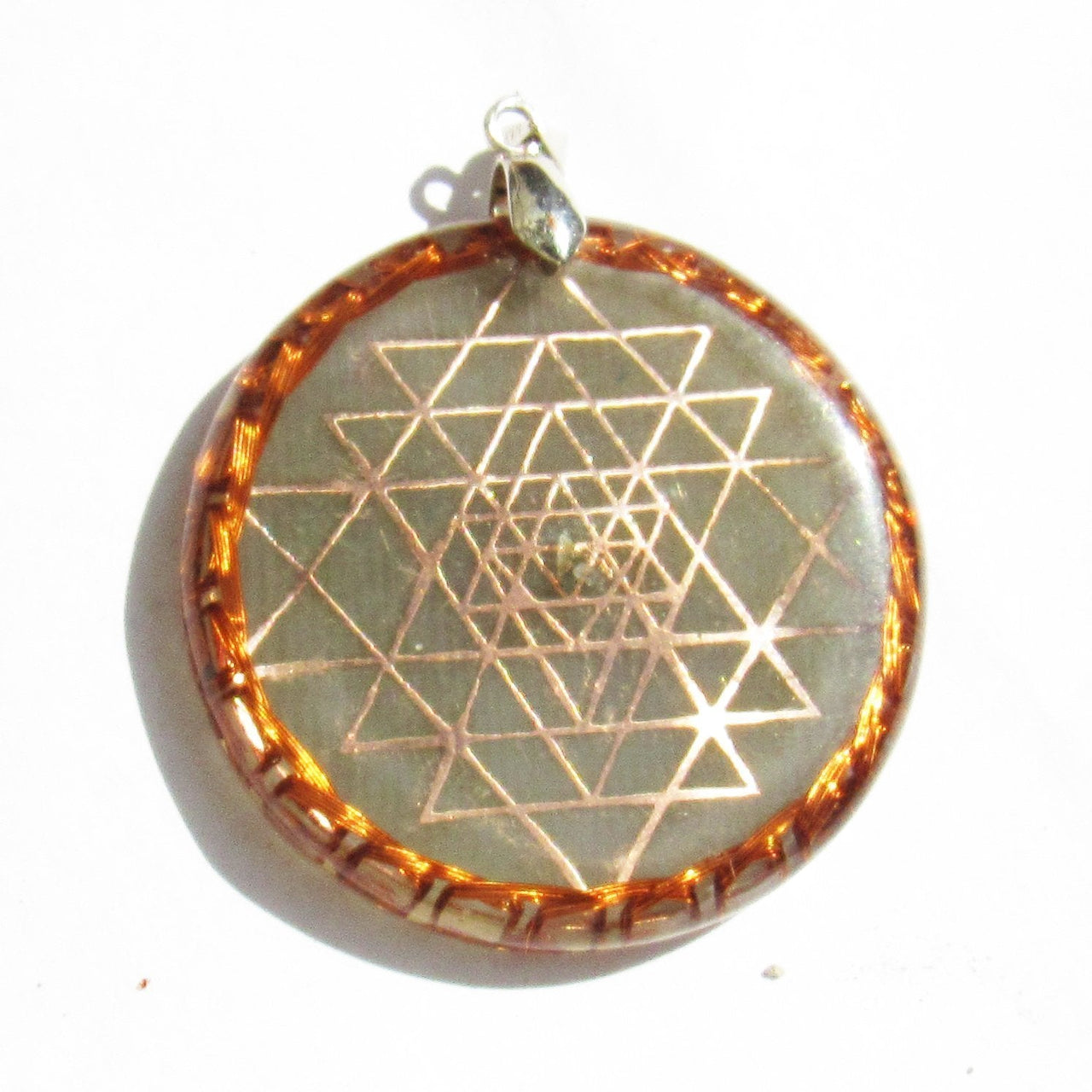 Sri Yantra Doble con Moldavita - Metayantra MǸxico