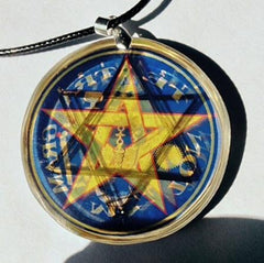Tetragrammaton Hexagrama con Moldavita - Metayantra México